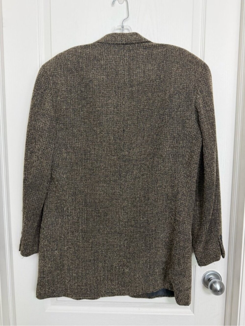 Giorgio Armani Le Collezioni Vintage Three Button Wool Blazer Size 40R Brown 80s - Picture 3 of 11